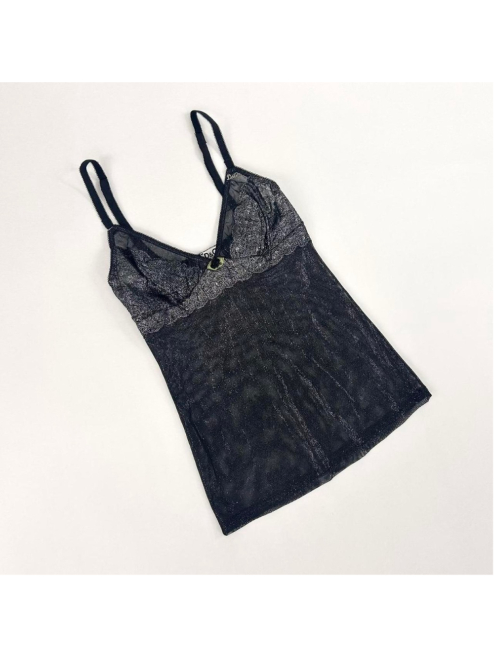 vintage D&G sparkly black cami